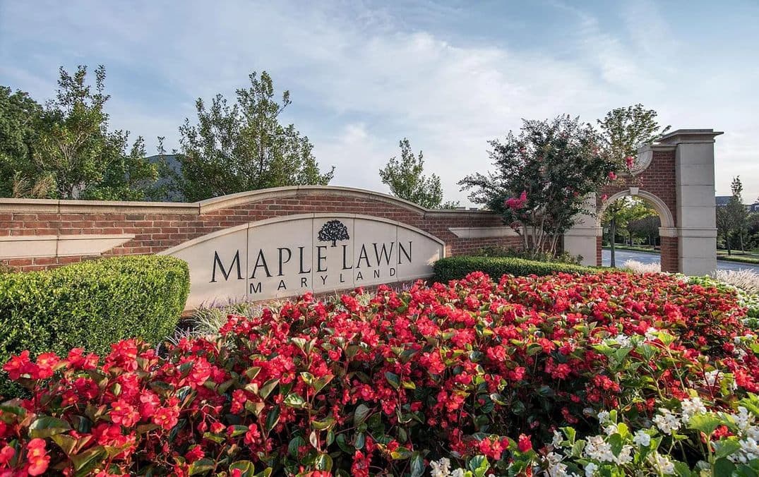 Maple Lawn Maryland community entrance — Maple Lawn